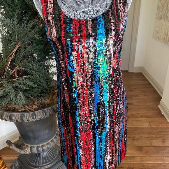 calvin klein blue sequin dress Caprina Sequin Mini Dress